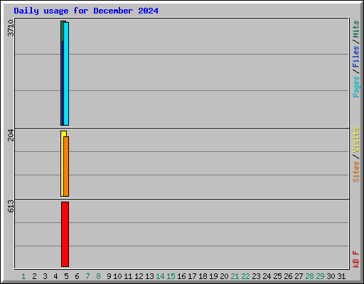 Daily usage for December 2024